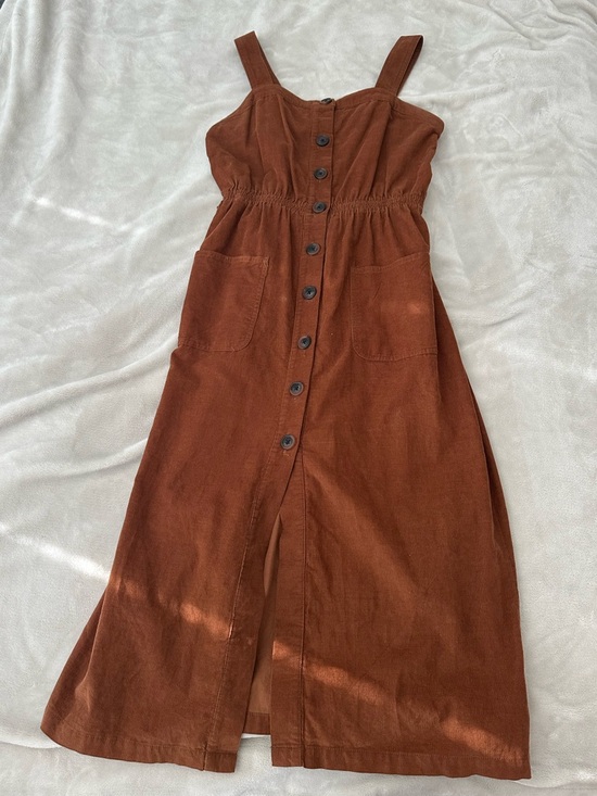 Urban Outfitters Dresses & Skirts - Urban Outfitters Rust Brown Button-Front Midi Dress